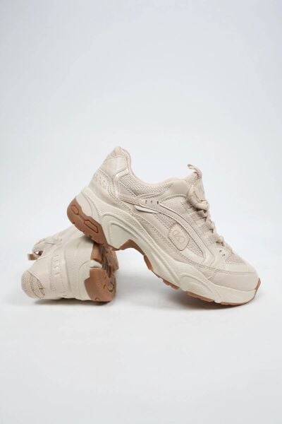 KUUM K15-34142 VIP EXCLUS Bej Kadın Bağcıklı Sneaker Ayakkabı