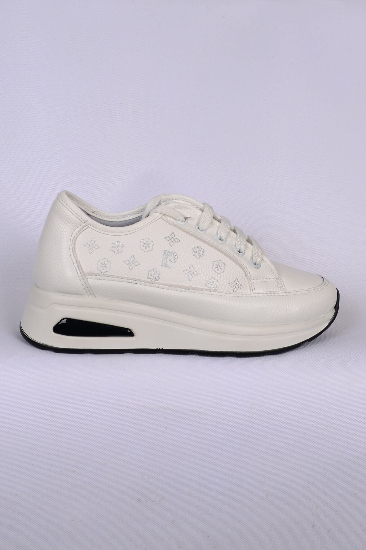 Pierre Cardin 54779 Yüksek Taban Deri Beyaz Kadın Günlük Ayakkabı