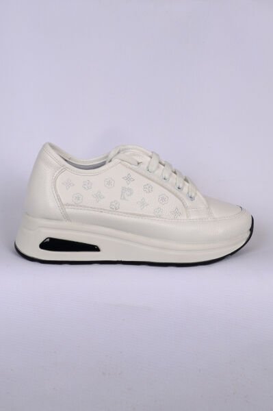 Pierre Cardin 54779 Yüksek Taban Deri Beyaz Kadın Günlük Ayakkabı