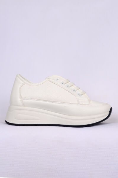 Pierre Cardin 54779 Yüksek Taban Deri Beyaz Kadın Günlük Ayakkabı