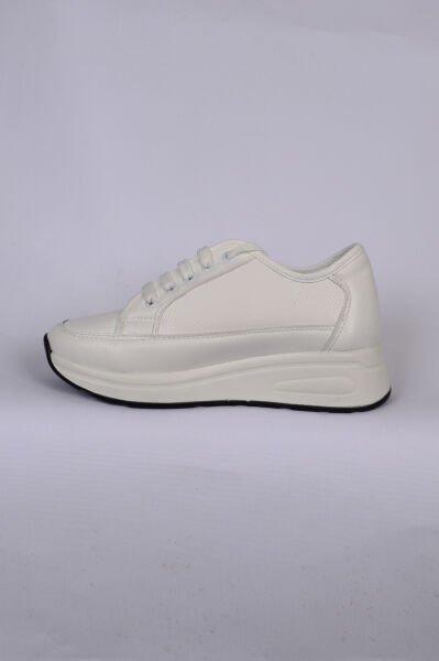 Pierre Cardin 54779 Yüksek Taban Deri Beyaz Kadın Günlük Ayakkabı