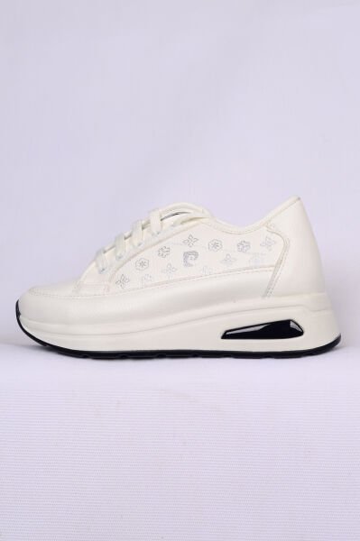 Pierre Cardin 54779 Yüksek Taban Deri Beyaz Kadın Günlük Ayakkabı