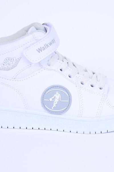 Walkway Sloga Hı F Deri Boğazlı Rahat Taban Beyaz Günlük Unisex Çocuk Spor Ayakkabı