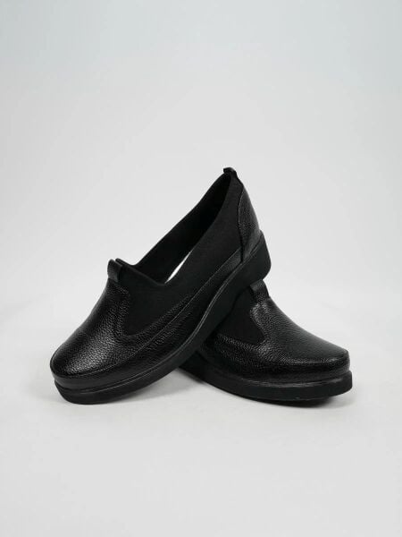 KUUM K152-508 COMFY Siyah Kadın Deri Dolgu Taban Ayakkabı