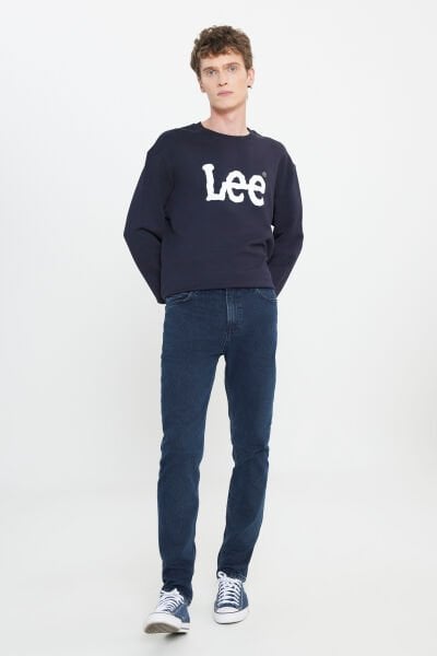 Lee L701162575 Rider Lacivert Normal Bel Düz Paça Kot Pantolon