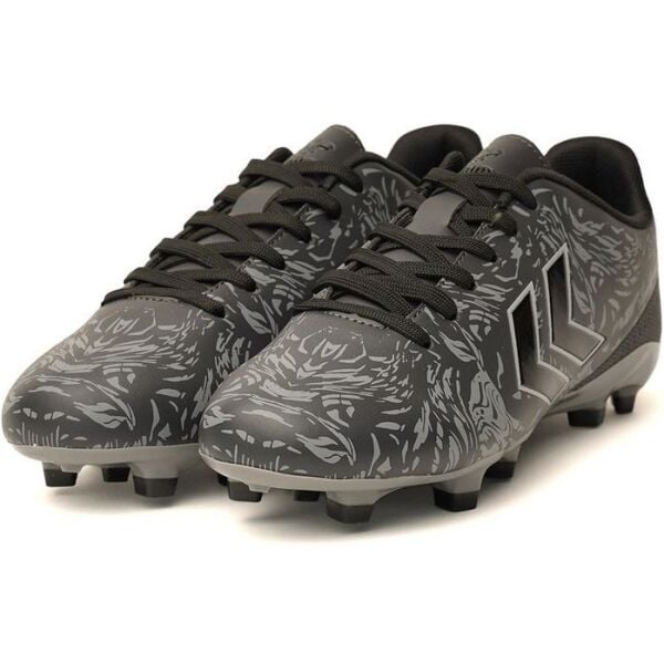 Hummel 900461-2001 Amaris Rahat Taban Çivili Bağcıklı Hafif Esnek Siyah-Gri Erkek Krampon