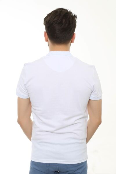 Cazador 22YCEEO04613 Erkek Beyaz Polo Yaka T-shirt