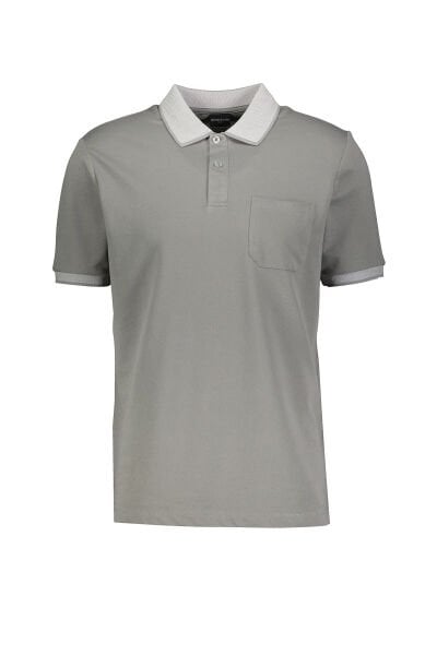 Altınyıldız 4A9000000004 Gri Erkek Tek Cepli Polo Yaka T-shirt