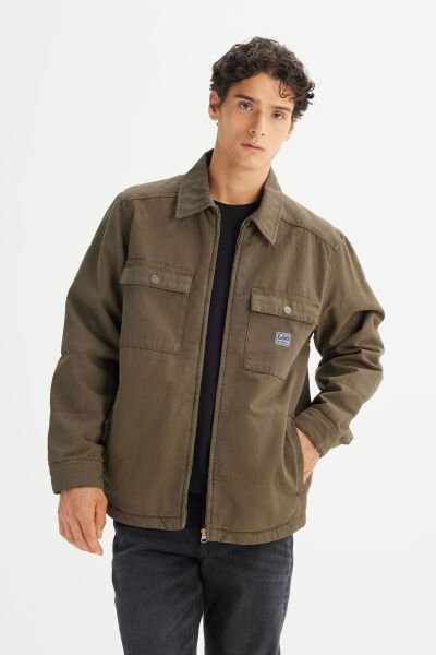 LEE LD542302900 Haki Erkek Regular Fit Workwear İnce Ceket