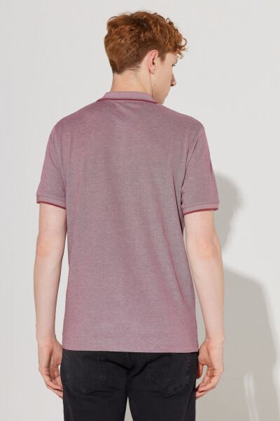 Altınyıldız 4A9000000003 Bordo-Beyaz Erkek Polo Yaka T-shirt
