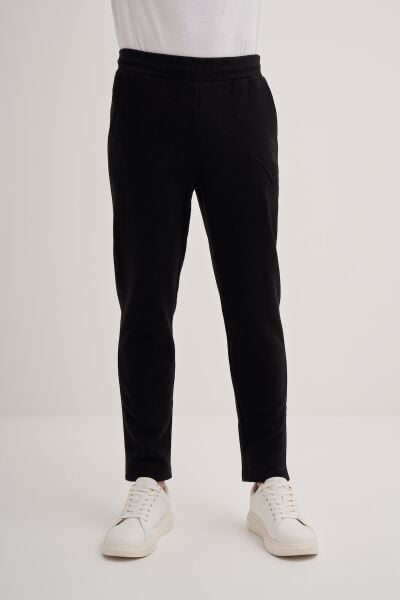 Cazador 86040 Siyah Erkek Beli Lastikli Şardonlu Jogger Eşofman altı