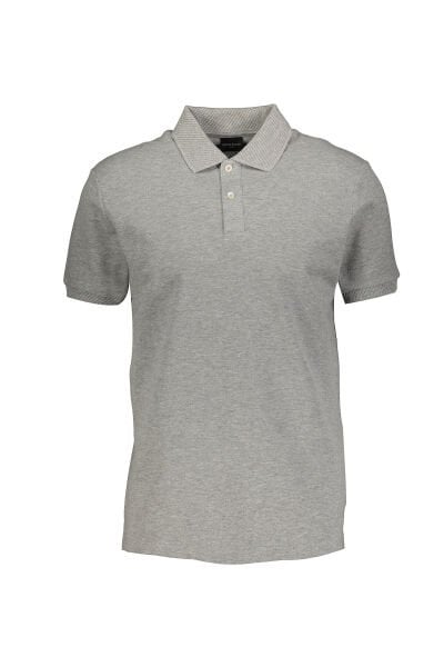 Altınyıldız 4A9000000001 Gri Melanj Erkek Polo Yaka Yarım Düğme Detaylı T-shirt