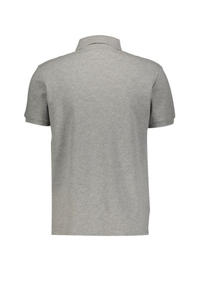 Altınyıldız 4A9000000001 Gri Melanj Erkek Polo Yaka Yarım Düğme Detaylı T-shirt