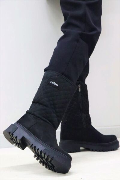 Ayakmod Bel2226 ZN Kadın Siyah Süet Bot