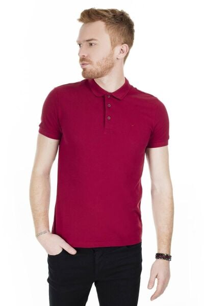 Cazador 22YCEEO04613 Erkek Bordo Polo Yaka T-shirt