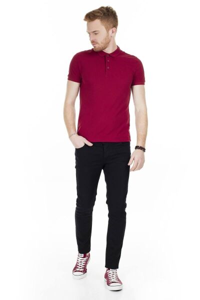Cazador 22YCEEO04613 Erkek Bordo Polo Yaka T-shirt