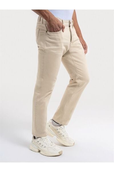 Loft 2032265 Bej Erkek Ricardo Slim Fit Normal Bel Daralan Paça Kot Pantolon