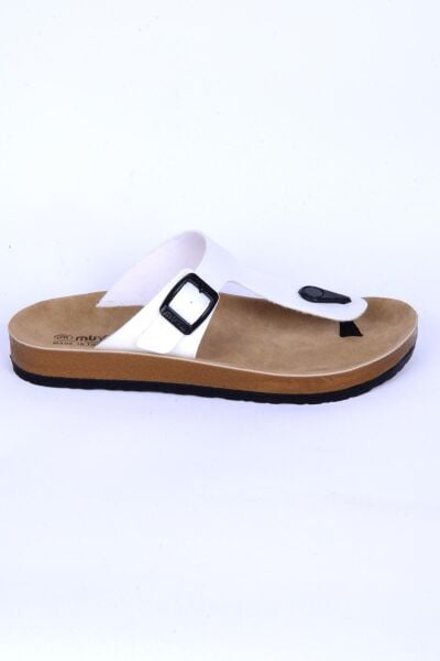 Muya 31031-019 Kadın Beyaz Zoe Parmak Arası Terlik