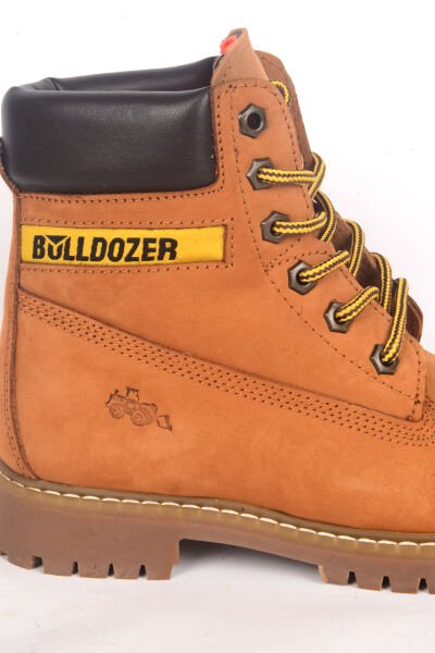 Bulldozer 240602 Ortepedik Taban Yandan Desenli Bağcıklı Tarçın Nubuk Unisex Kışlık Bot Ayakkabı