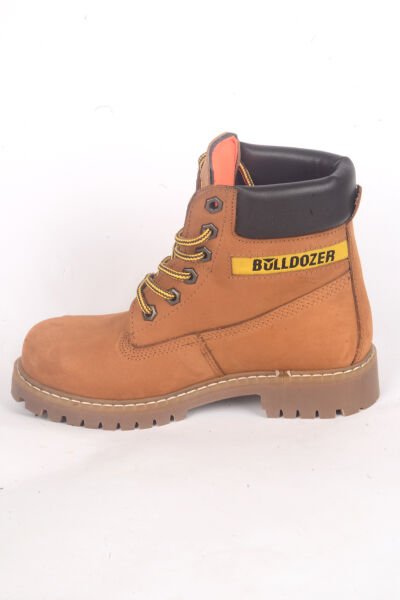 Bulldozer 240602 Ortepedik Taban Yandan Desenli Bağcıklı Tarçın Nubuk Unisex Kışlık Bot Ayakkabı