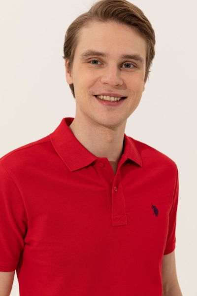 U.S Polo 1350446 Erkek Kırmızı Polo Yaka Tshirt