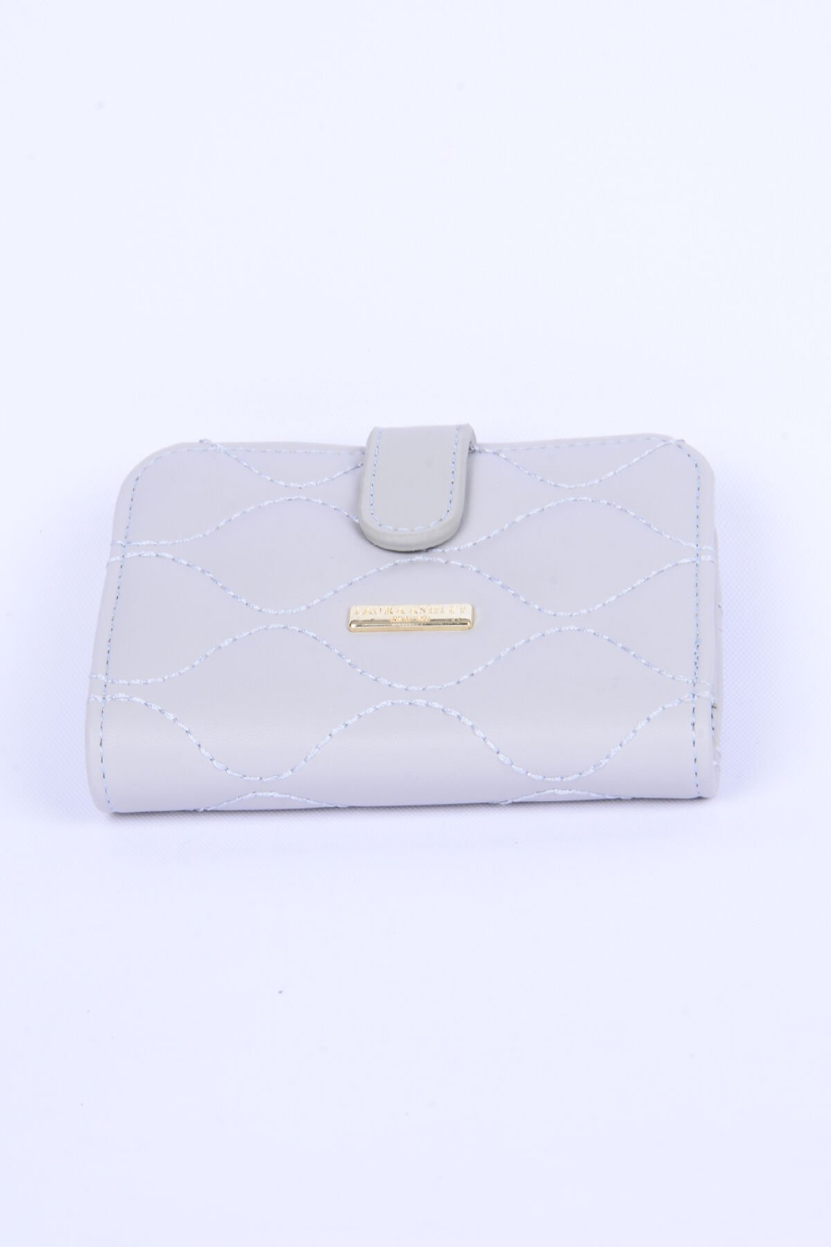 Carus Laxaw23000011 Gri Kadın Laura Ashley Çıtçıtlı Deri Cüzdan