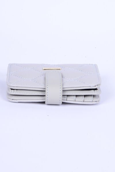 Carus Laxaw23000011 Gri Kadın Laura Ashley Çıtçıtlı Deri Cüzdan