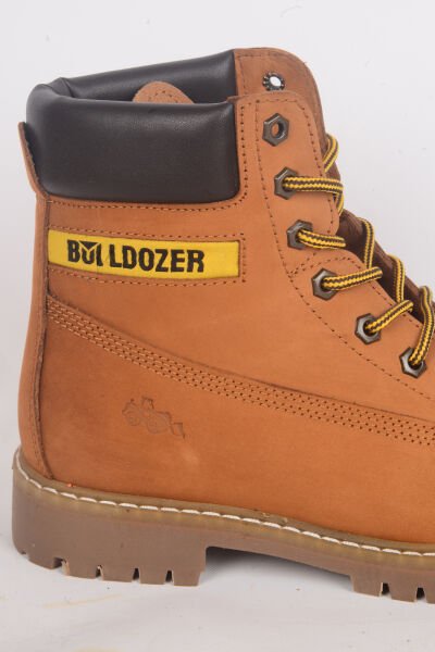 Bulldozer 250122 Bağcıklı Yandan Desenli Tarçın Nubuk Erkek Kışlık Bot Ayakkabı
