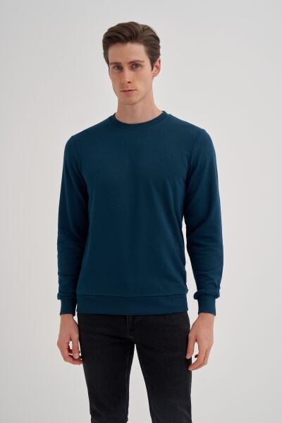 Cazador 56100 Pertol Erkek Bisiklet Yaka 2 İplik Slim Fit Sweatshirt