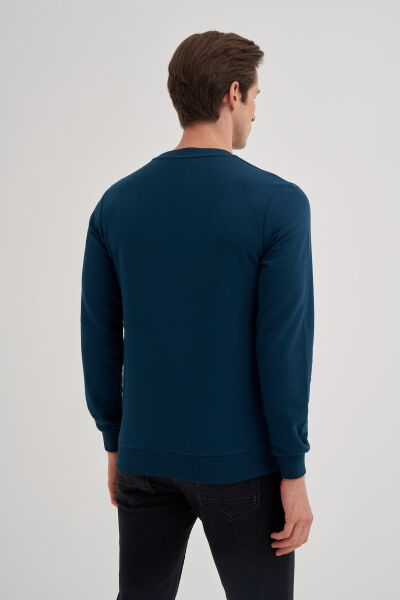 Cazador 56100 Pertol Erkek Bisiklet Yaka 2 İplik Slim Fit Sweatshirt