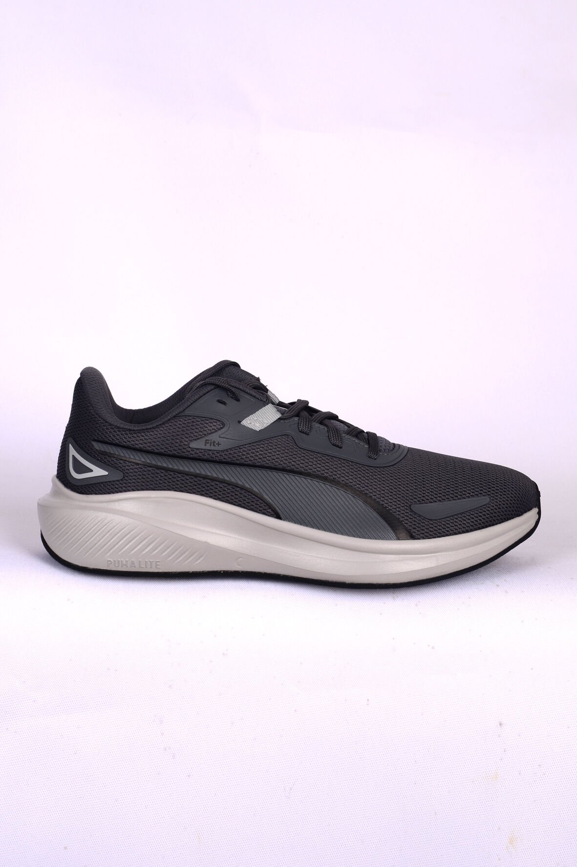 Puma 379437-22 Skyrocket Lite Fileli Rahat Ortopedik Taban Beyaz Topuk Desenli Esnek Hafif Gri Günlük Erkek Spor Ayakkabı