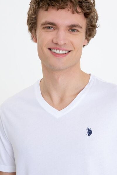 U.S Polo 1350595 Erkek Beyaz T-shırt