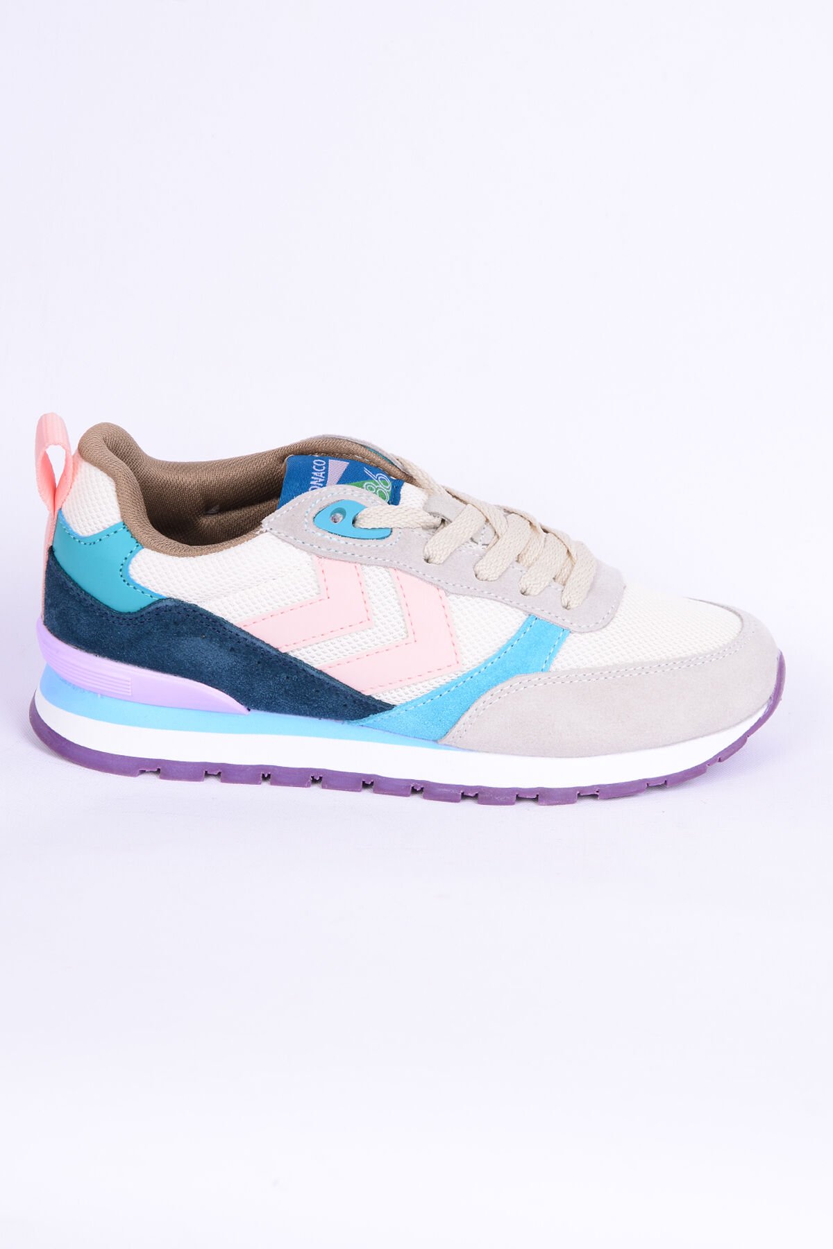 Hummel 900247-2847  Monaco 86 Süet Detay Eva Taban Şevron Detay Günlük Bej-Pudra Kadın Spor Ayakkabı