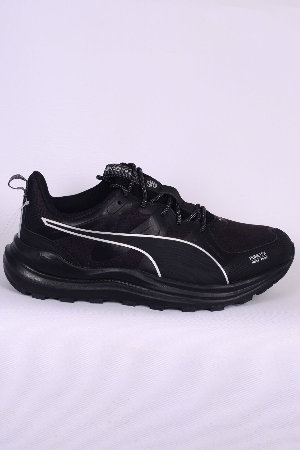 Puma 310095-01 Reflect Lite Troil Ptx Bağcıklı Beyaz Cizgi Detaylı Siyah Unisex Günlük Spor Ayakkabı