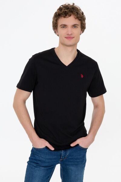 U.S Polo 1350595 Erkek Siyah T-shırt