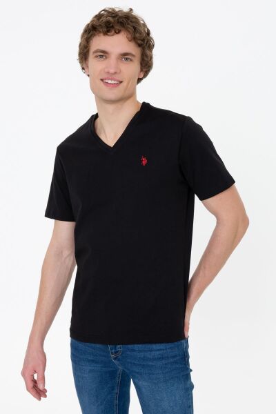 U.S Polo 1350595 Erkek Siyah T-shırt
