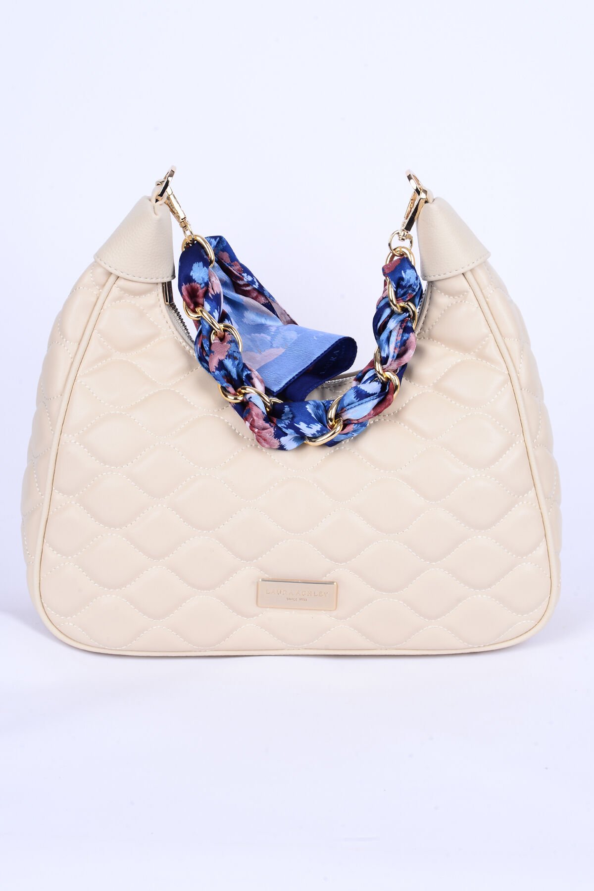 Carus Laaw23000067 Krem Kadın Laura Ashley Fular Detaylı Deri Omuz Çanta